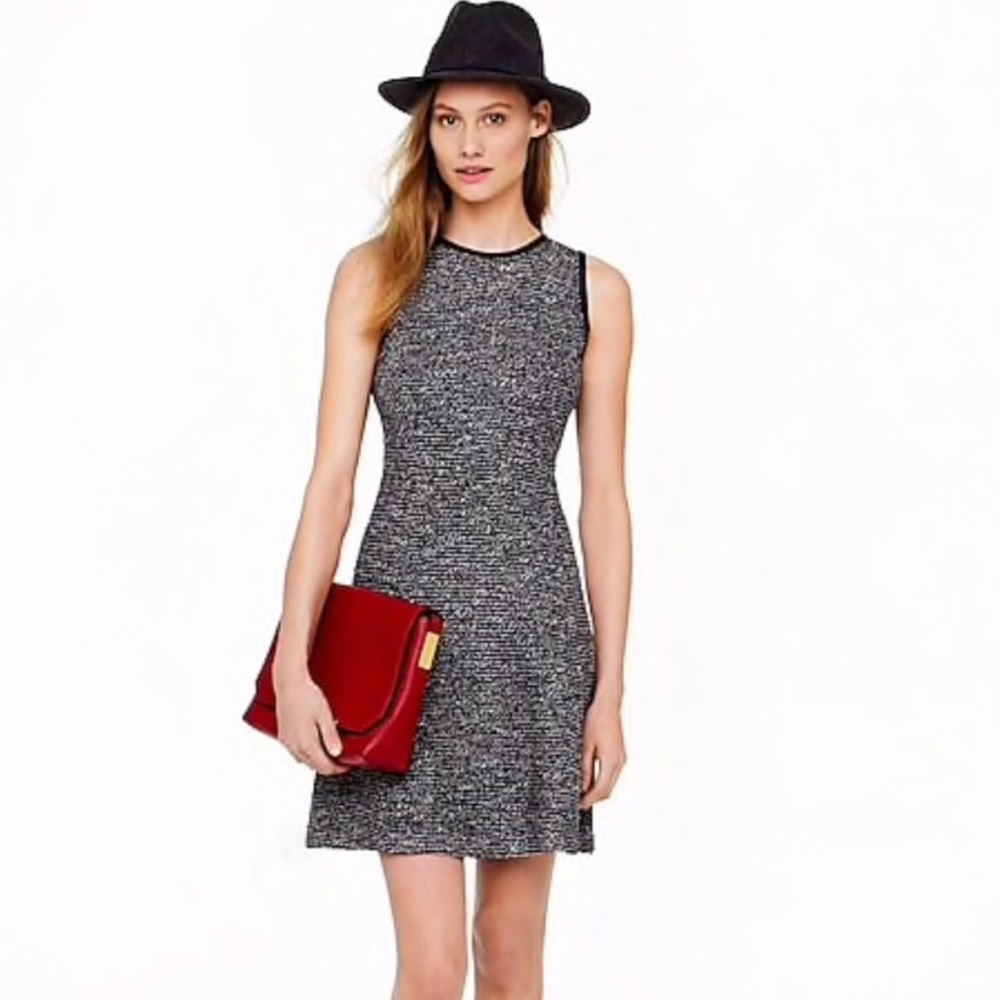 J Crew tweed flare dress